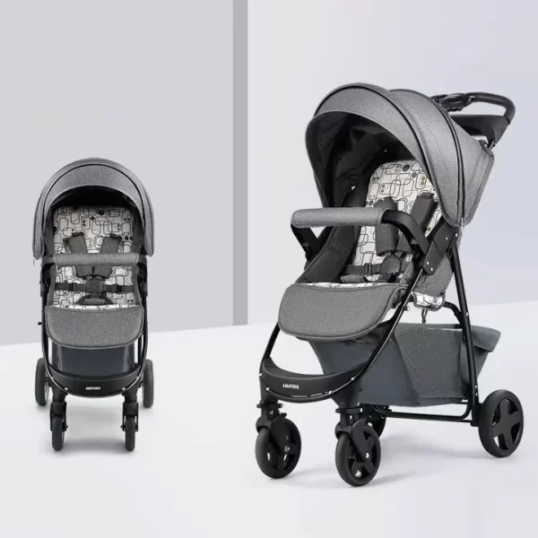 Lightweight Baby Stroller – Quick Fold, Adjustable Seat & Footrest, Extra Storage, Wholesale - 图片 2