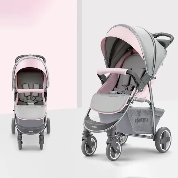 Lightweight Baby Stroller – Quick Fold, Adjustable Seat & Footrest, Extra Storage, Wholesale - 图片 3
