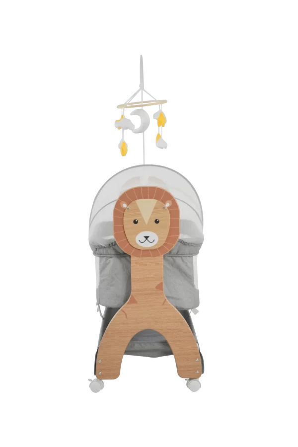 Baby Electric Rocking Bassinets Bed for Newborn with Night Light Storage Basket for Distributor - 图片 4