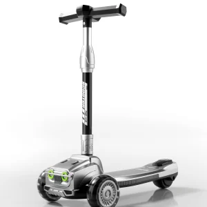 Kids Scooter with LED Lights and Music Extra-Wide PU Wheels Adjustable Height and Foldable for Distributor