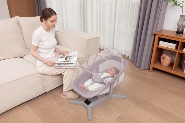 Electric Baby Rocking Chair, Mosquito Net, Music Included, Baby Swing Cradle Wholesale - 图片 2